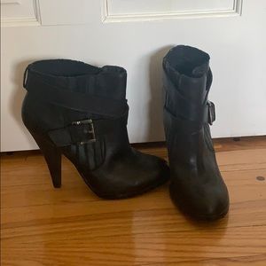 Gorgeous black leather booties